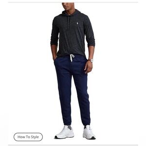 Polo Ralph Lauren Mens lightweight Cotton Jersey Long Sleeve Hoodie size L